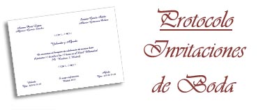Protocolo para invitaciones y tarjetas de boda
